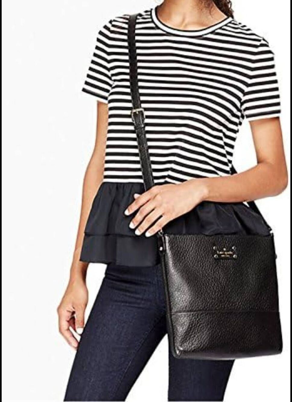 Kate Spade Black pebbled leather crossbody